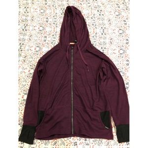 Purple zip up hoodie with thumb holes!